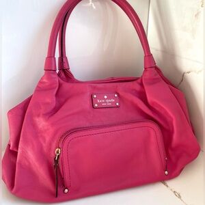 Kate Spade New York Berkshire Road Stevie shoulder bag in fuchsia leather